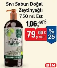 EYÜP SABRİ TUNCER SIVI SABUN DOĞAL ZEYTİNYAĞLI 750 ML